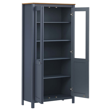 Highboard Hill 85X37X170.5 Cm Solid Pine Wood