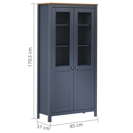 Highboard Hill 85X37X170.5 Cm Solid Pine Wood