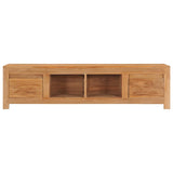 Tv Cabinet 115X30X35 Cm Solid Teak Wood