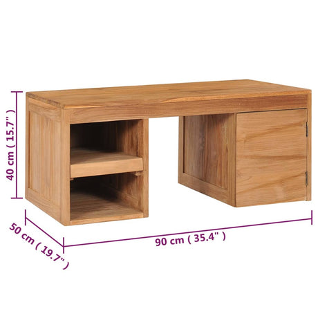 Coffee Table 90X50X40 Cm Solid Teak Wood