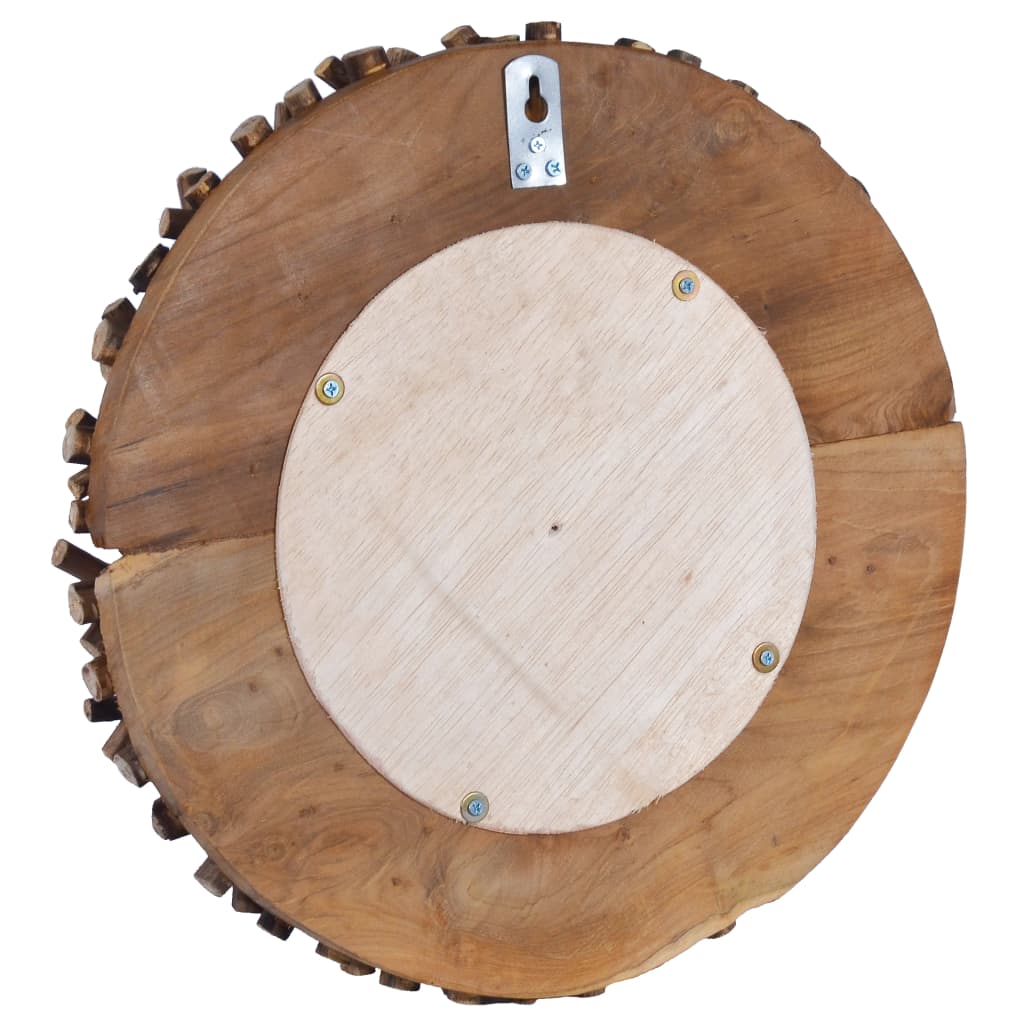 Wall Mirror 40 Cm Teak Round