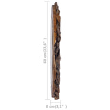 Wall Mirror 60 Cm Teak Round