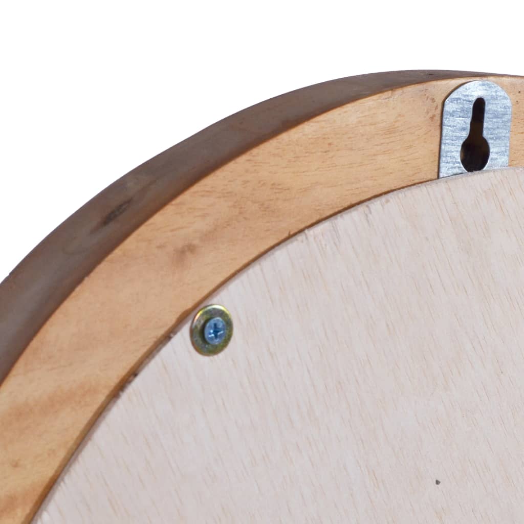 Wall Mirror 60 Cm Teak Round