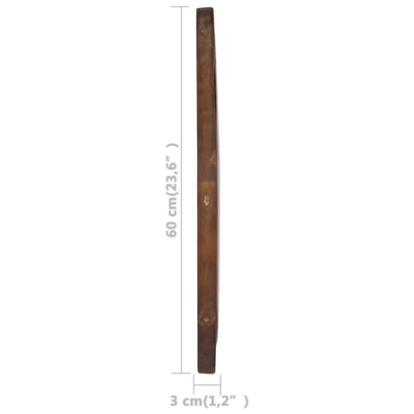 Wall Mirror 60 Cm Teak Round