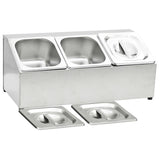 Gastronorm Container Holder With 3 Gn 1/6 Pan Stainless Steel