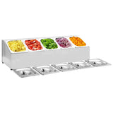 Gastronorm Container Holder With 3 Gn 1/6 Pan Stainless Steel