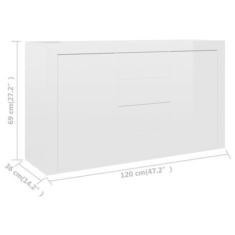 Sideboard 120X36X69 Cm Engineered Wood