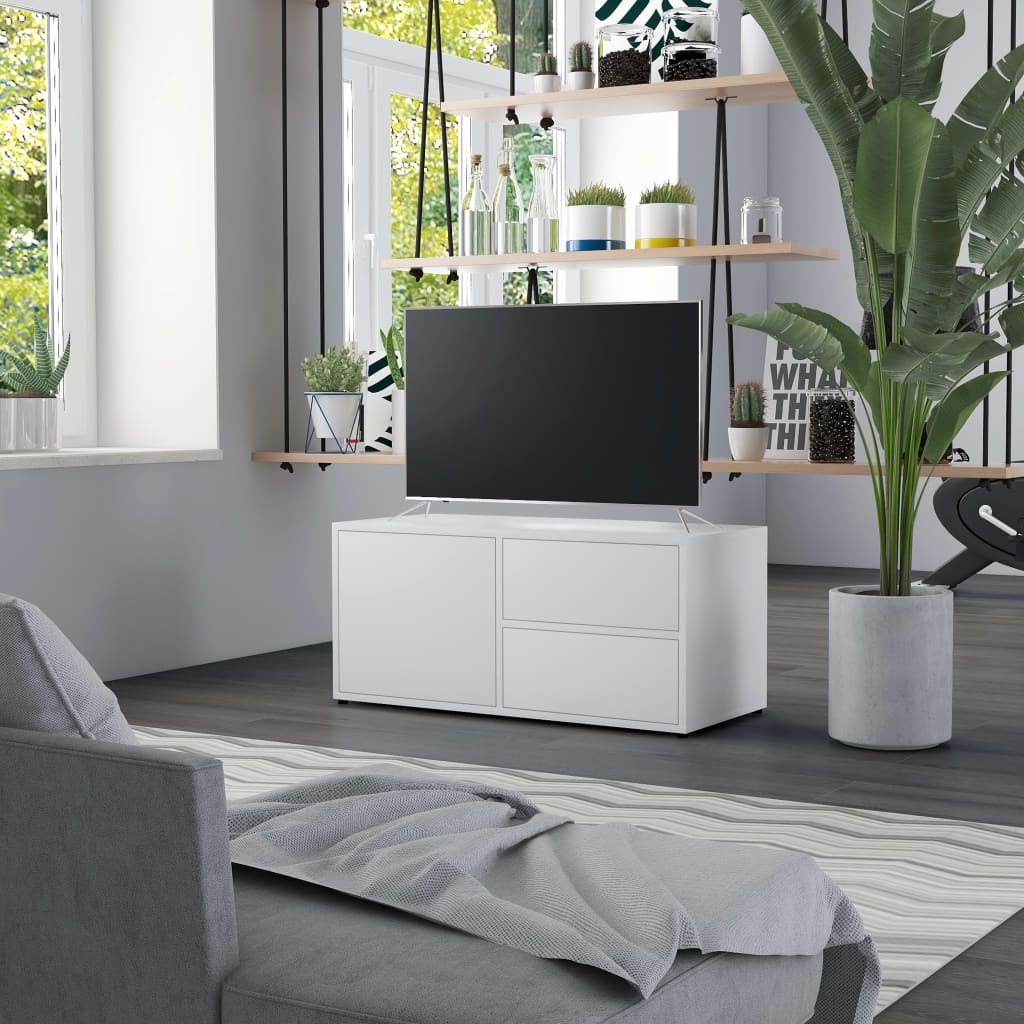 Tv Cabinet 80X34X36 Cm Engineered Wood
