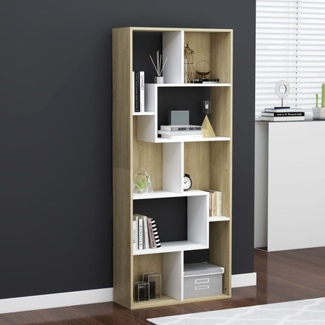 Book Cabinet 67X24X161 Cm Engineered Wood