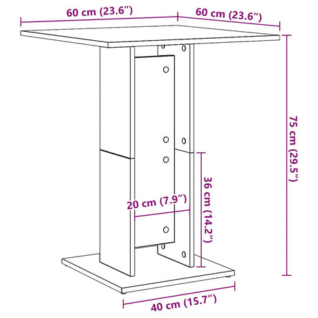 Bistro Table 60X60X75 Cm Engineered Wood