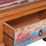 Tv Cabinet 110X35X40 Cm Reclaimed Teak Wood
