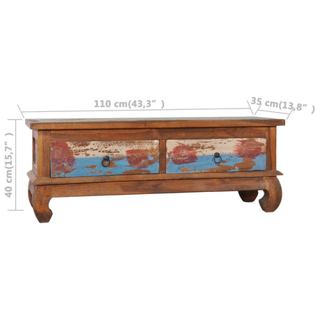 Tv Cabinet 110X35X40 Cm Reclaimed Teak Wood