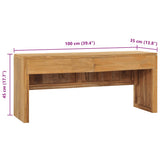 Tv Cabinet 100X35X45 Cm Solid Teak Wood