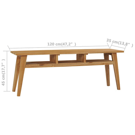Tv Cabinet 120X35X45 Cm Solid Teak Wood