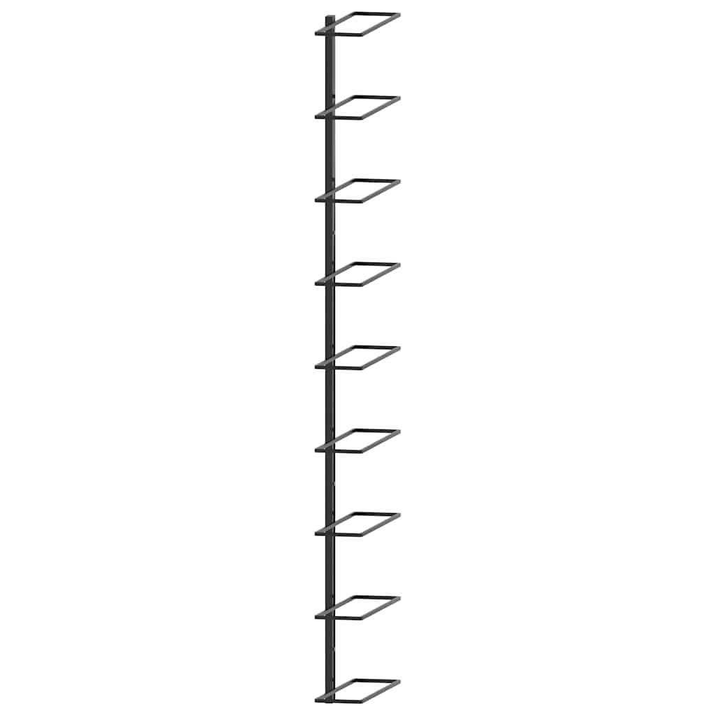 Wall-Mounted Wine Rack For 9 Bottles Iron