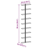 Wall-Mounted Wine Rack For 9 Bottles Iron