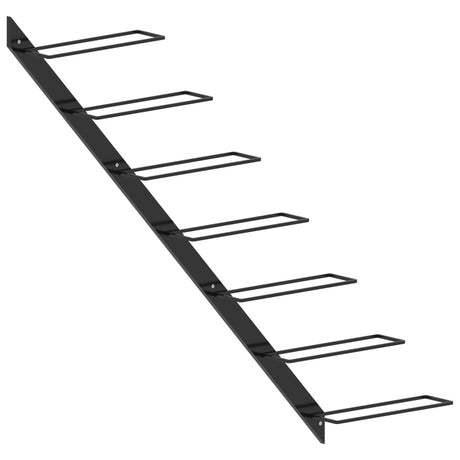 Wall-Mounted Wine Rack For 7 Bottles Metal