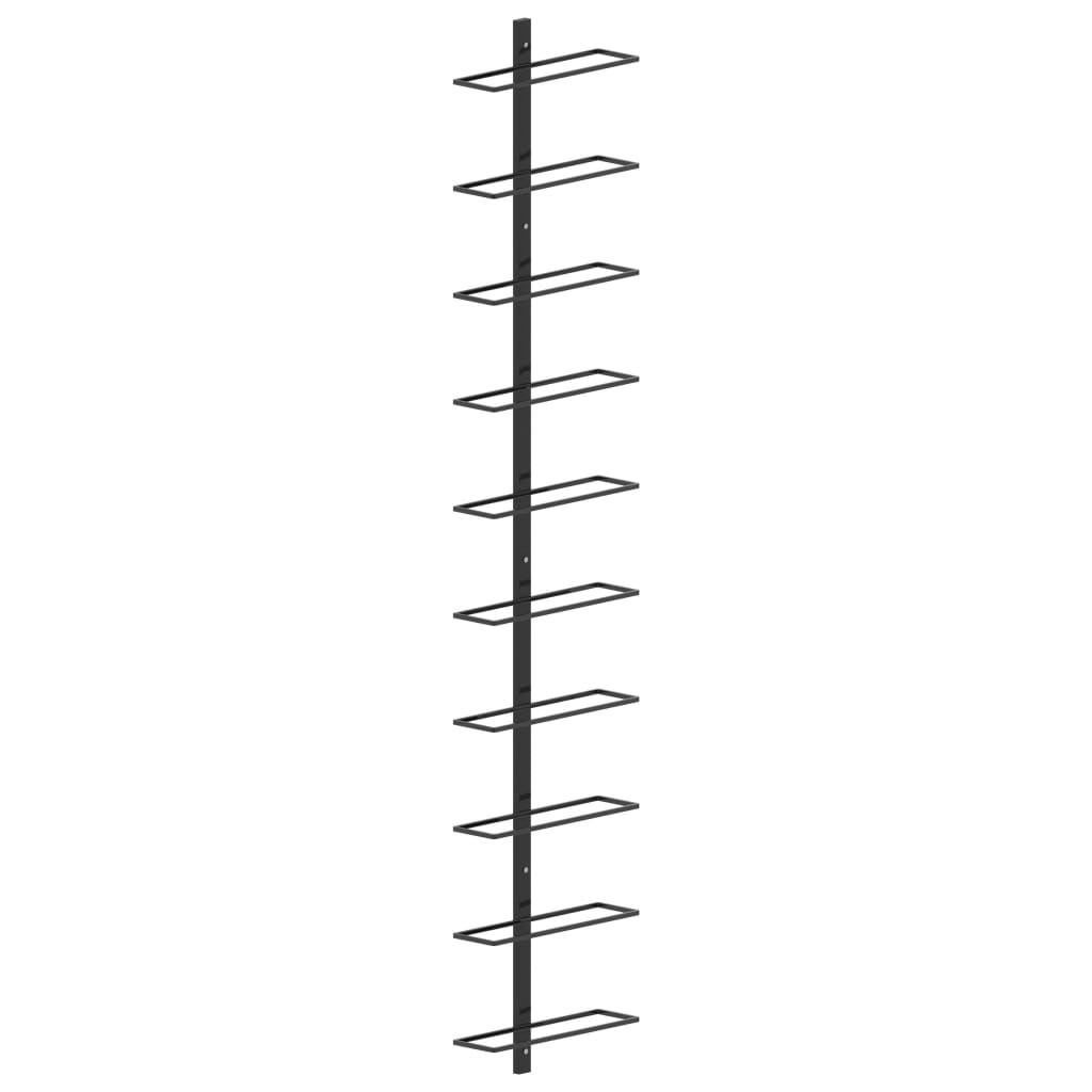 Wall-Mounted Wine Rack For 10 Bottles Metal