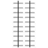 Wall-Mounted Wine Racks For 20 Bottles 2 Pcs Metal