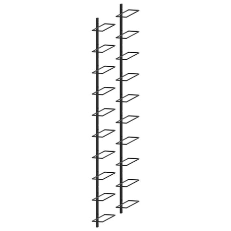 Wall-Mounted Wine Racks For 20 Bottles 2 Pcs Metal
