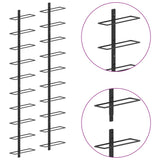 Wall-Mounted Wine Racks For 20 Bottles 2 Pcs Metal