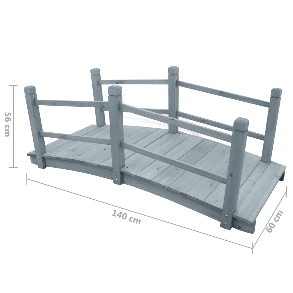 Garden Bridge 140X60X56 Cm Solid Firwood
