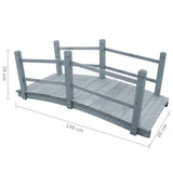 Garden Bridge 140X60X56 Cm Solid Firwood