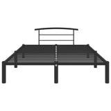 284660 vidaXL Bed Frame without Mattress Black Metal 160x200 cm