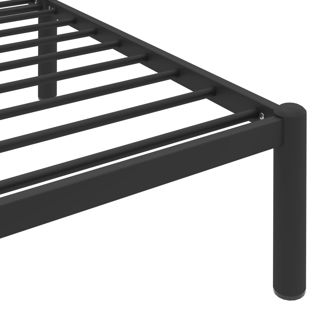 284660 vidaXL Bed Frame without Mattress Black Metal 160x200 cm