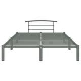 284665 vidaXL Bed Frame without Mattress Grey Metal 140x200 cm