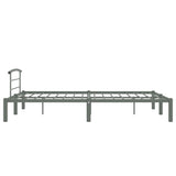 284665 vidaXL Bed Frame without Mattress Grey Metal 140x200 cm