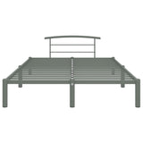 284666 vidaXL Bed Frame without Mattress Grey Metal 160x200 cm