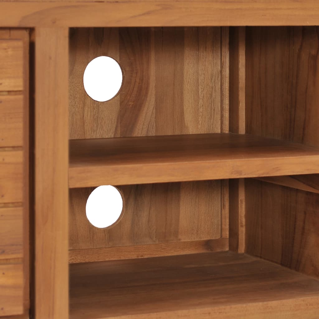 Tv Cabinet 110X30X40 Cm Solid Teak Wood