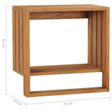 Wall-Mounted Towel Rack 35X20X35 Cm Solid Teak Wood