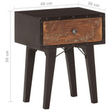 Bedside Cabinet 40X30X50 Cm Solid Reclaimed Wood