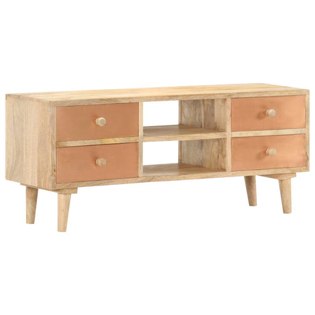 Tv Cabinet 110X30X45 Cm Solid Mango Wood