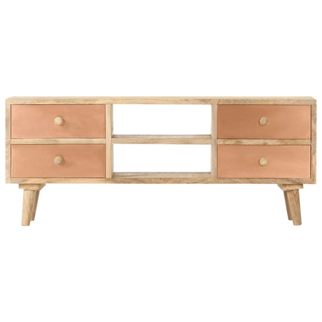 Tv Cabinet 110X30X45 Cm Solid Mango Wood