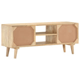 Tv Cabinet 110X30X45 Cm Solid Mango Wood