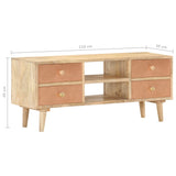 Tv Cabinet 110X30X45 Cm Solid Mango Wood