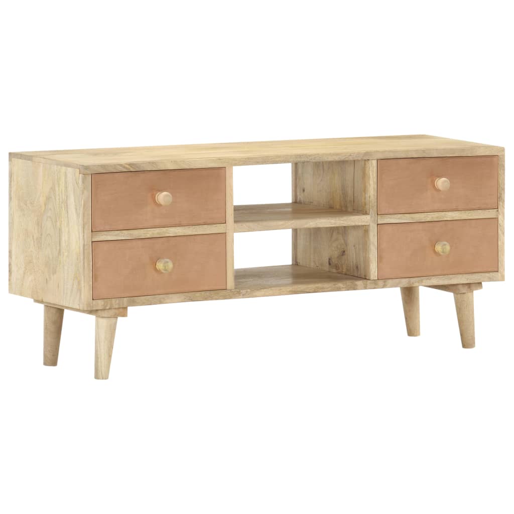 Tv Cabinet 110X30X45 Cm Solid Mango Wood