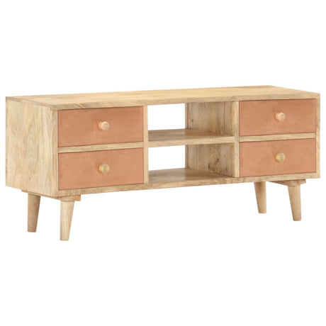 Tv Cabinet 110X30X45 Cm Solid Mango Wood