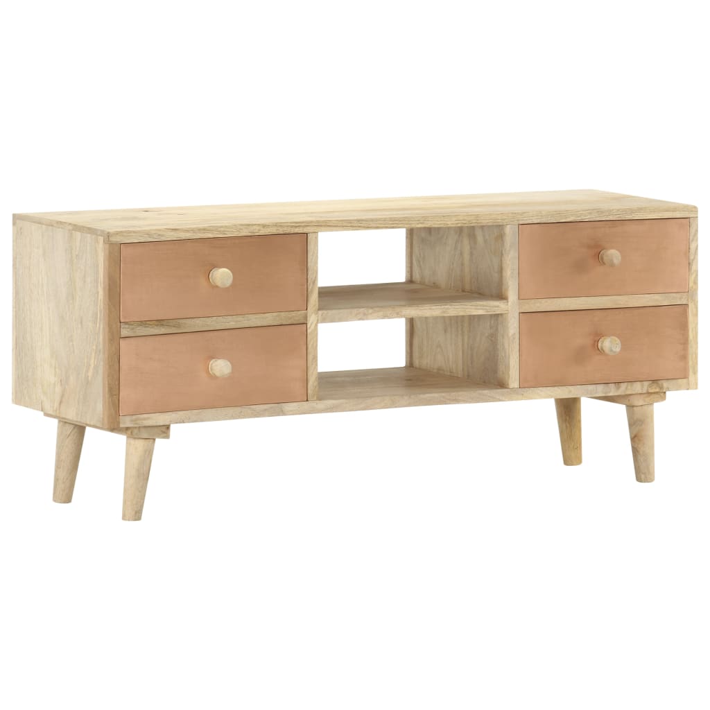 Tv Cabinet 110X30X45 Cm Solid Mango Wood