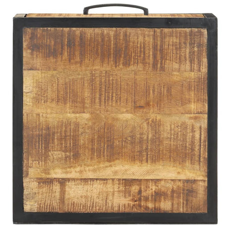 Bedside Cabinet 40X40X35 Cm Rough Mango Wood