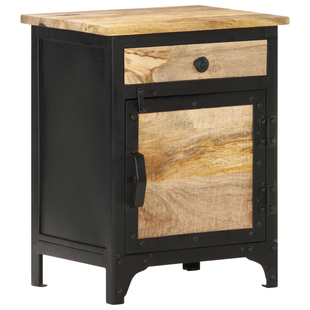 Bedside Cabinet 40X30X50 Cm Solid Mango Wood