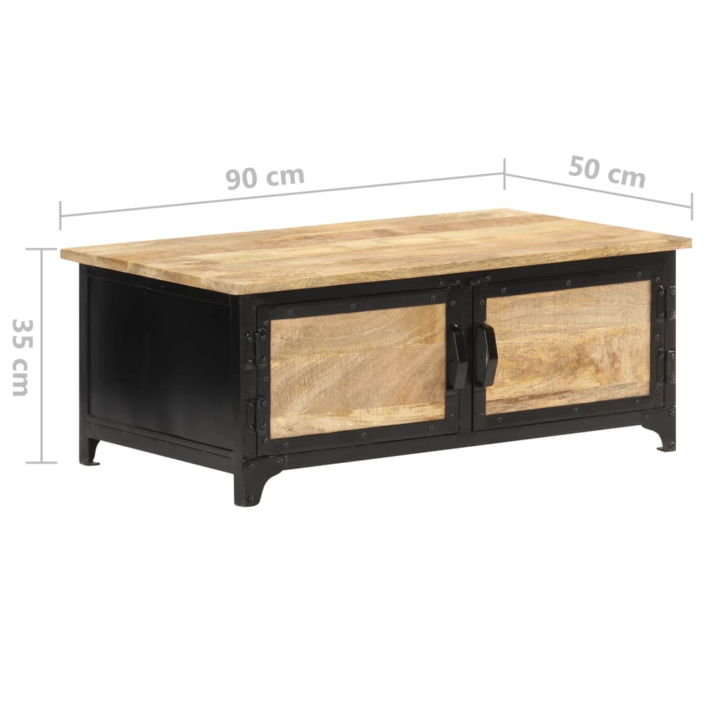 Coffee Table 90X50X35 Cm Solid Mango Wood