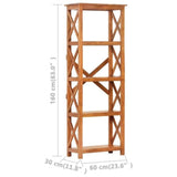 Bookshelf 60X30X Solid Acacia Wood Honey Finish