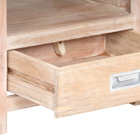 Bedside Table 40X30X60 Cm Solid Acacia Wood