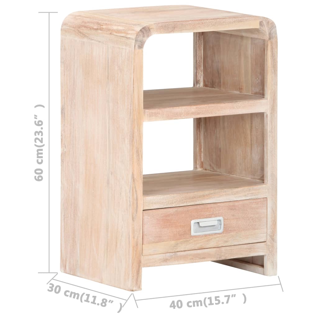 Bedside Table 40X30X60 Cm Solid Acacia Wood