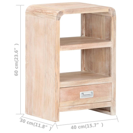 Bedside Table 40X30X60 Cm Solid Acacia Wood