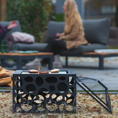 Redfire Fire Pit With Bbq Grill Mikor Black